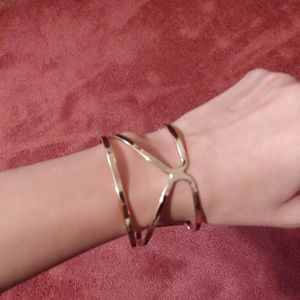 Gold cuff bracelet